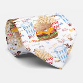 Hamburger Fries Fast Food BBQ Diner Stropdas (Opgerold)