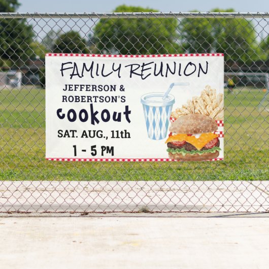 Hamburger Fries Fastfood | Gezinshereniging Spandoek (Insitu)