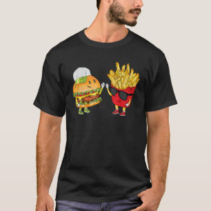 Hamburger Friet High Five Cool Fun Combo Snacks T-shirt