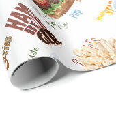 Hamburger Frites Fast Food BBQ Diner Cadeaupapier (Rol Hoek)