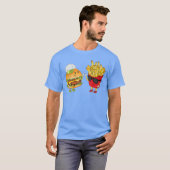 Hamburger Frites High Five Cool Fun Combo Snacks F T-shirt (Voorkant volledig)