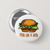 Hamburger Fun Ronde Button 5,7 Cm (Voorkant /achterkant)