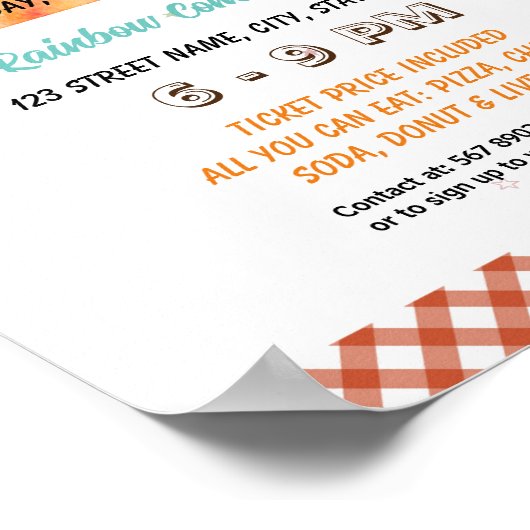 Hamburger funderaiser event sjabloon poster (Hoek)