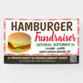 Hamburger Fundraiser Banner met qr-code (Horizontaal)