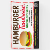 Hamburger Fundraiser Banner met qr-code (Verticaal)