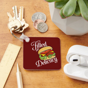 Hamburger gevuld met Delicacy sleutelhanger