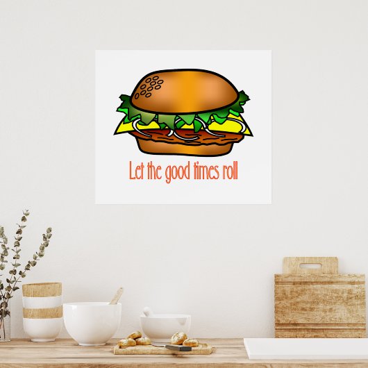 Hamburger Good Times Poster (Keuken)