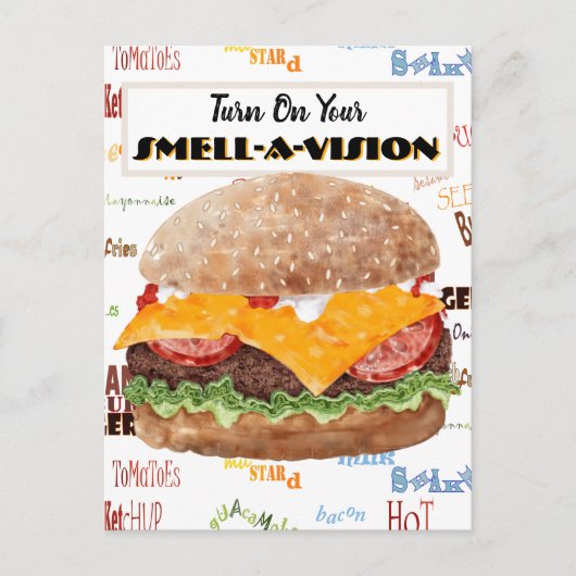 Hamburger Grappig Fast Food Briefkaart (Voorkant)