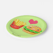Hamburger & groente Borden 7 inch Papieren Bordje (Gekanteld)
