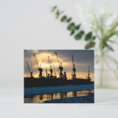 Hamburger Hafen Sonnenuntergang - Hamburg Briefkaart (Staand voorkant)