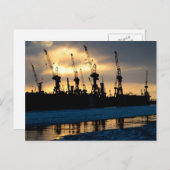 Hamburger Hafen Sonnenuntergang - Hamburg Briefkaart (Voorkant / Achterkant)