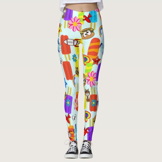 Hamburger Hearts Ice Cream Leggings (Voorkant)