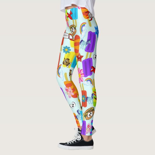 Hamburger Hearts Ice Cream Leggings (Links)