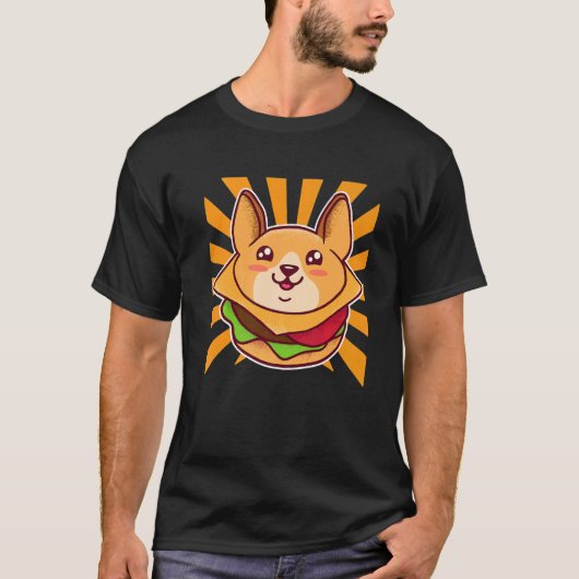 Hamburger Hondenvoer Corgi T-shirt (Voorkant)