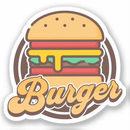 Hamburger Icon Sticker (Voorkant)