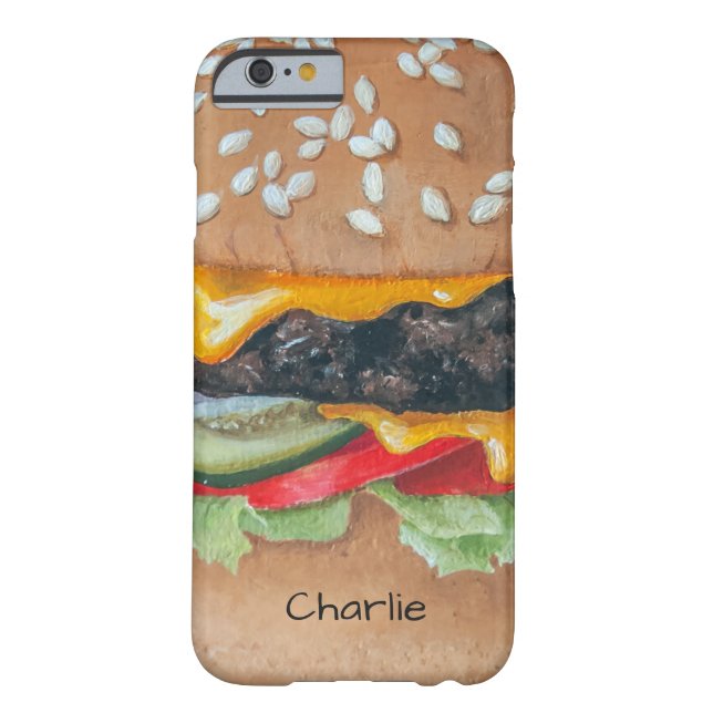 Hamburger Illustratie aangepaste naam telefoonkwes Case-Mate iPhone Case (Achterkant)