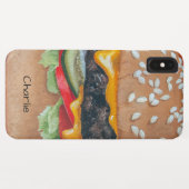 Hamburger Illustratie aangepaste naam telefoonkwes Case-Mate iPhone Case (Achterkant (horizontaal))