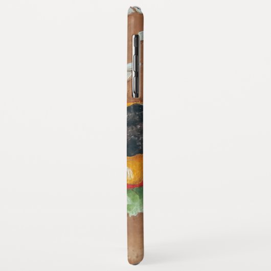 Hamburger Illustratie aangepaste naam telefoonkwes Case-Mate iPhone Case (Achterkant/links)