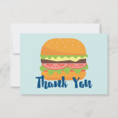 Hamburger illustratie dank u bedankkaart (Voorkant)