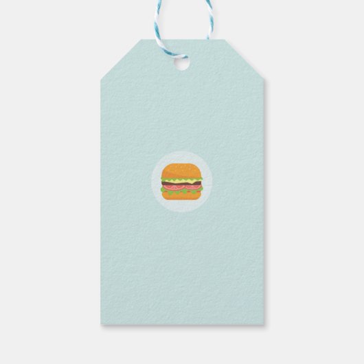 Hamburger illustratie dank u cadeaulabel (Achterkant)