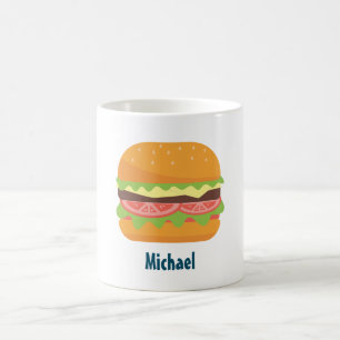 Hamburger illustratie gepersonaliseerd koffiemok