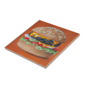 Hamburger Illustratie keramische tegels Tegeltje (Zijkant)