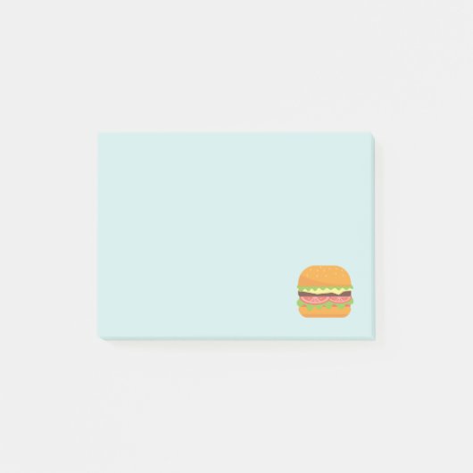 Hamburger Illustratie met tomaat en sla Post-it® Notes (Voorkant)