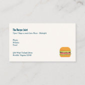 Hamburger Illustratie met tomaat en sla Visitekaartje (Achterkant)