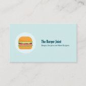 Hamburger Illustratie met tomaat en sla Visitekaartje (Voorkant)