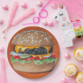 Hamburger Illustratie papier borden Papieren Bordje (Feest)