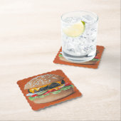 Hamburger Illustratie papier onderzetters (Insitu)
