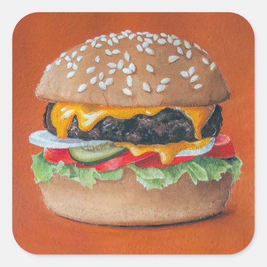 Hamburger Illustratie stickers (Voorkant)