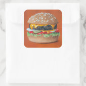 Hamburger Illustratie stickers (Tas)