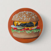 Hamburger Illustration-knoppen Ronde Button 5,7 Cm (Voorkant)