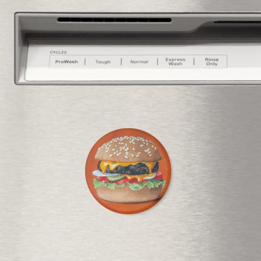 Hamburger Illustration magnets Magneet (Insitu (Vaatwasser))
