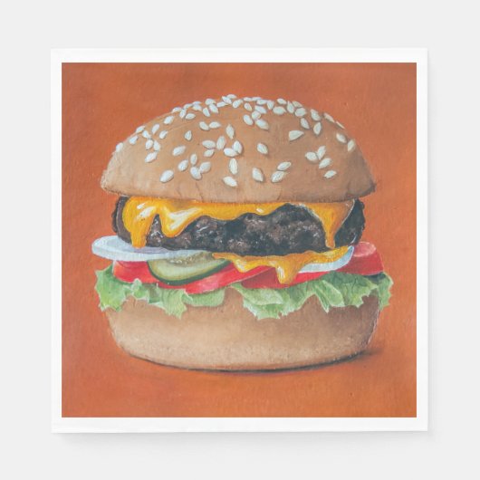 Hamburger Illustration paper inapkins Servet (Voorkant)