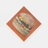 Hamburger Illustration paper inapkins Servet (Hoek)