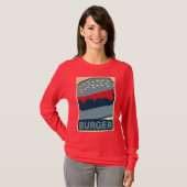Hamburger in Blue Art T-shirt (Voorkant volledig)
