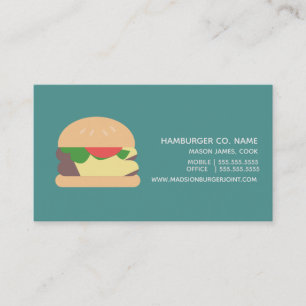 Hamburger Joint Hub Restaurant Zakelijke Kaart Visitekaartje