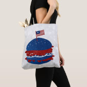 Hamburger Juli 4de Glitter Tote Bag (Dichtbij)
