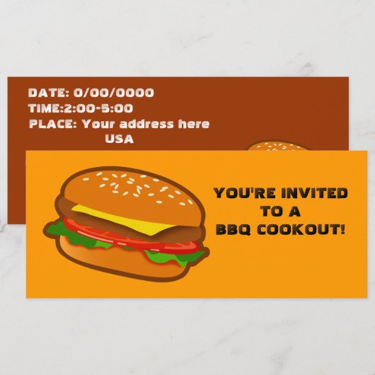 Hamburger Kaart (Voorkant / Achterkant)