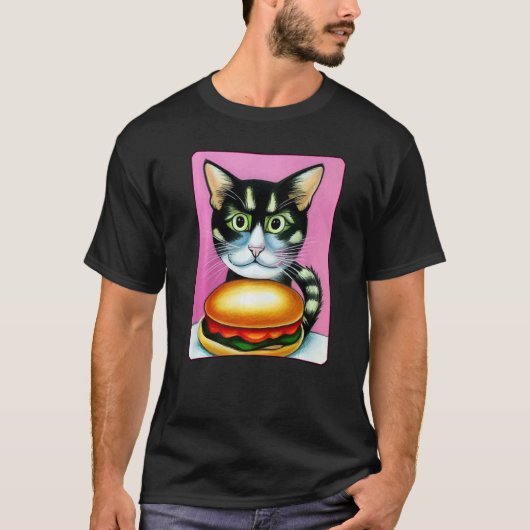 Hamburger Kat Katburger Burger Spin Meow Kat 2 T-shirt (Voorkant)