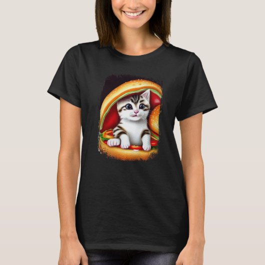 Hamburger Kat  Katburger Burger Spin Meow Kat   3 T-shirt (Voorkant)