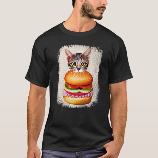 Hamburger Kat Katburger Burger Spin Meow Kat   3 T-shirt (Voorkant)