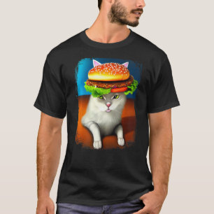 Hamburger Kat  Katburger Burger Spin Meow Kat   4 T-shirt