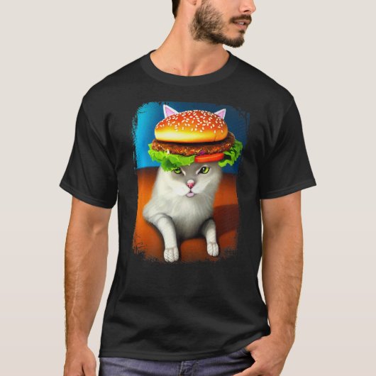Hamburger Kat  Katburger Burger Spin Meow Kat   4 T-shirt (Voorkant)
