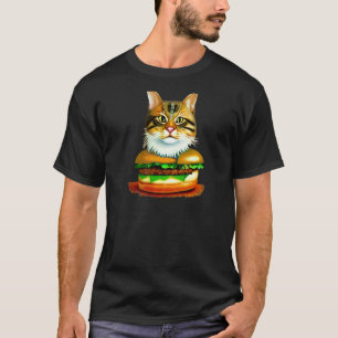 Hamburger Kat Katburger Burger Spin Purr Kat   2 T-shirt