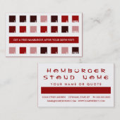 HAMBURGER-klantbeoordeling (moskee-kwadraten) Klantenkaartje (Voorkant / Achterkant)