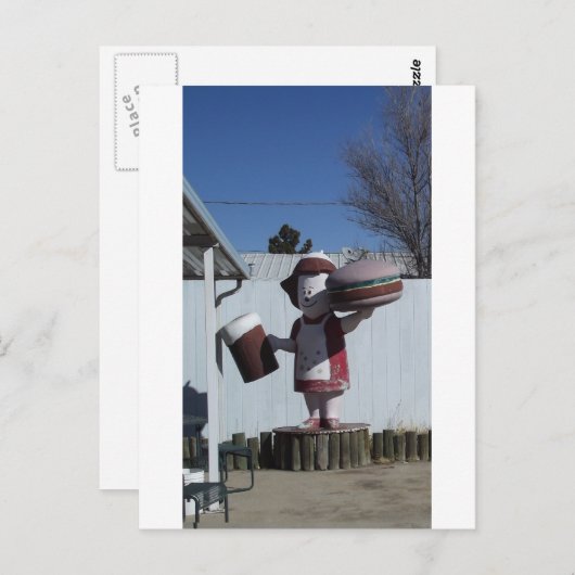 Hamburger Lady Briefkaart (Voorkant / Achterkant)