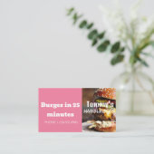 Hamburger Levering Korting Aanbieding Visitekaartje (Staand voorkant)